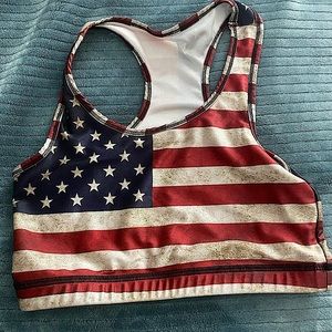 American Flag Sports Bra